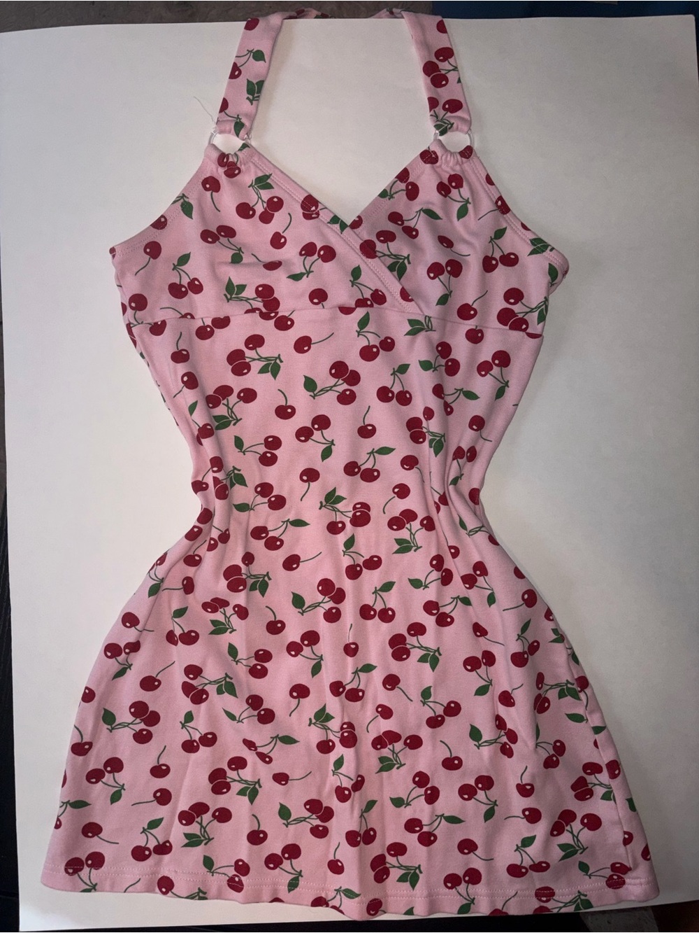 Y2K retro energie cherry halter mini dress